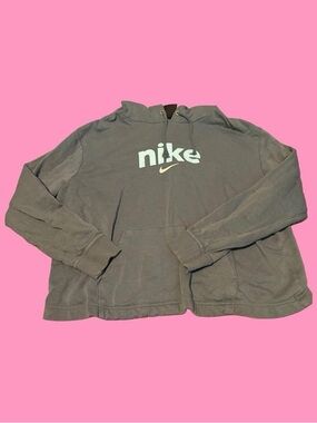 Nike Kids Gray Hoodie with White Logo